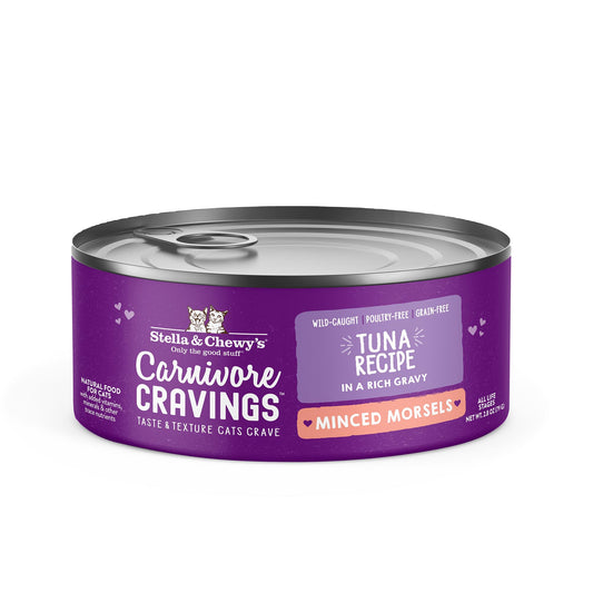 Stella & Chewy's Carnivore Cravings Minced Morsels Wild-Caught Tuna Recipe Wet Cat Food, 2.8 oz.