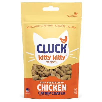 Kitty Kitty Cluck 100 % Freeze Dried Chicken Cat Treat with Catnip Coating 0.75oz