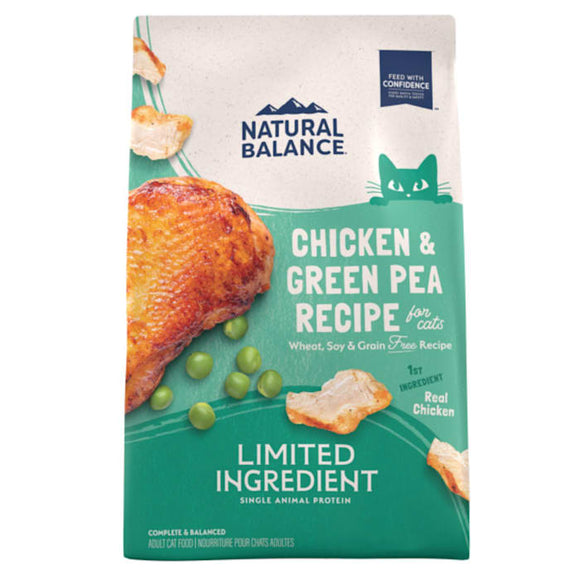 Natural Balance Limited Ingredient Grain Free Chicken & Green Pea Recipe Dry Cat Food, 4 lbs.