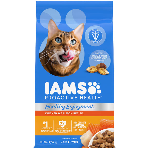 IAMS Healthy Enjoyment Dry Cat Food Chicken & Salmon Recipe  6 lb. Bag