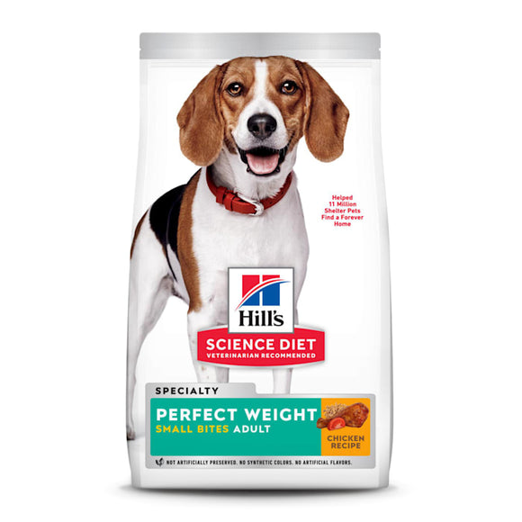 Hill's Science Diet Adult Perfect Weight Small Bites Chicken Recipe Dry Dog Food, 12 lbs.