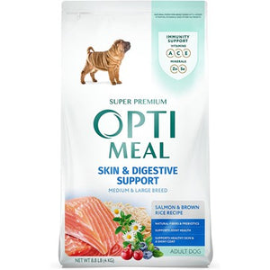 Optimeal Medium & Large Breed Skin & Digestive Support Salmon & Brown Rice Recipe Adult Dog Dry Food 26.5-lb