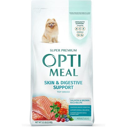 Optimeal Toy Breed Skin & Digestive Support Salmon & Brown Rice Recipe Adult Dog Dry Food 1.4-lb