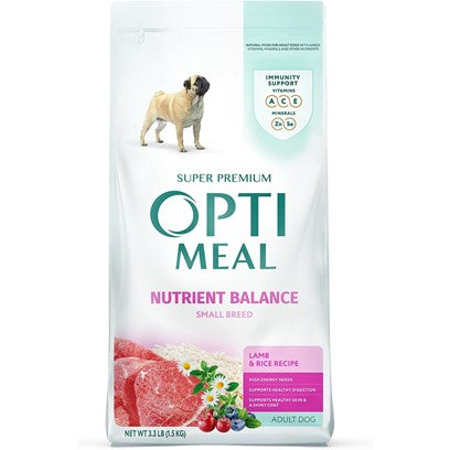Optimeal Small Breed Nutrient Balance Lamb & Rice Recipe Adult Dog Dry Food 8.8-lb
