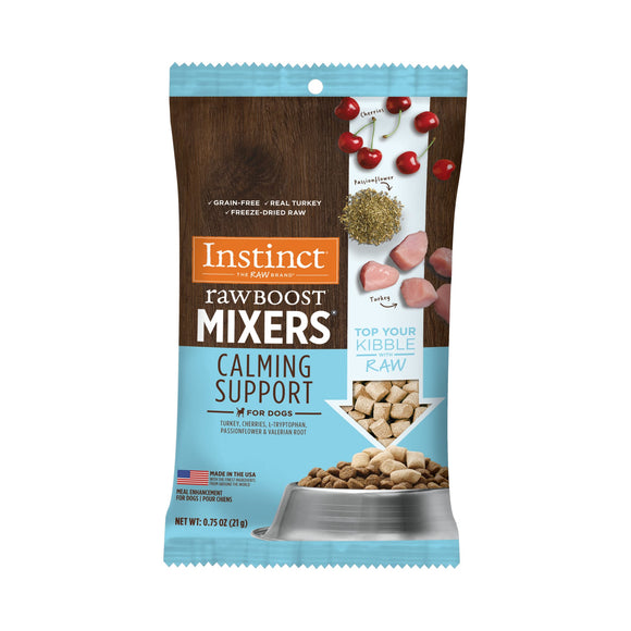 Instinct Raw Boost Mixers Grain Free Calming Support Recipe All Natural Freeze Dried Dog Food, 0.75 oz.