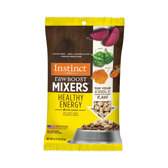 Instinct Raw Boost Mixers Grain Free Healthy Energy Recipe All Natural Freeze Dried Dog Food, 0.75 oz.