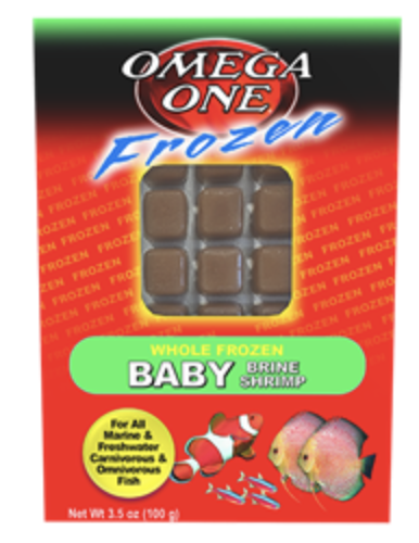 Omega One Frozen Baby Brine Shrimp Cube Pack 3.5oz