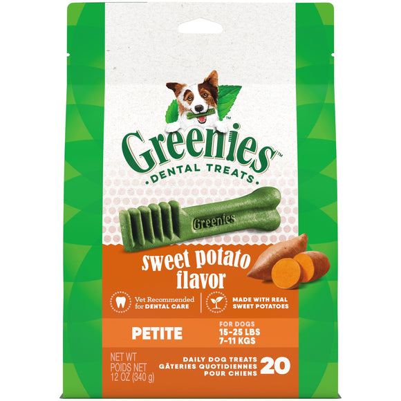 Greenies Dental Bone Sweet Potato Dog Treat - Petite - 12oz
