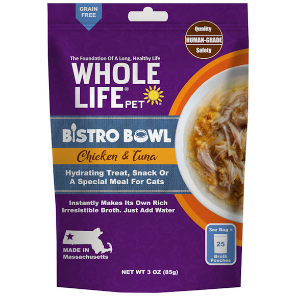 Whole Life Pet Bistro Bowls Chicken & Tuna Freeze Dried Meal Mixer For Cats 3oz