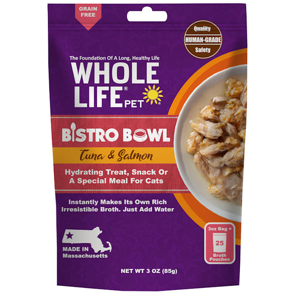 Whole Life Pet Bistro Bowls Tuna & Salmon Freeze Dried Meal Mixer For Cats 3oz