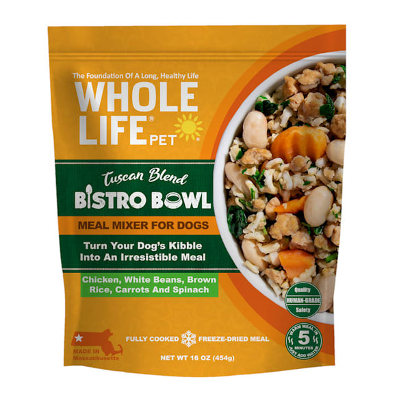 Whole Life Pet Bistro Bowls Tuscan Blend Freeze Dried Meal Mixer For Dogs 16oz