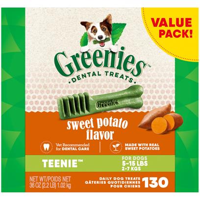 Greenies Dental Bone Sweet Potato Teenie, 36-oz, 130 Count