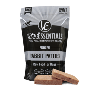 Vital Essentials Frozen Dog Food 6lb Patties  Rabbit