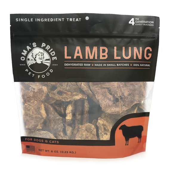 Oma's Pride Lamb Lung Treats 8oz