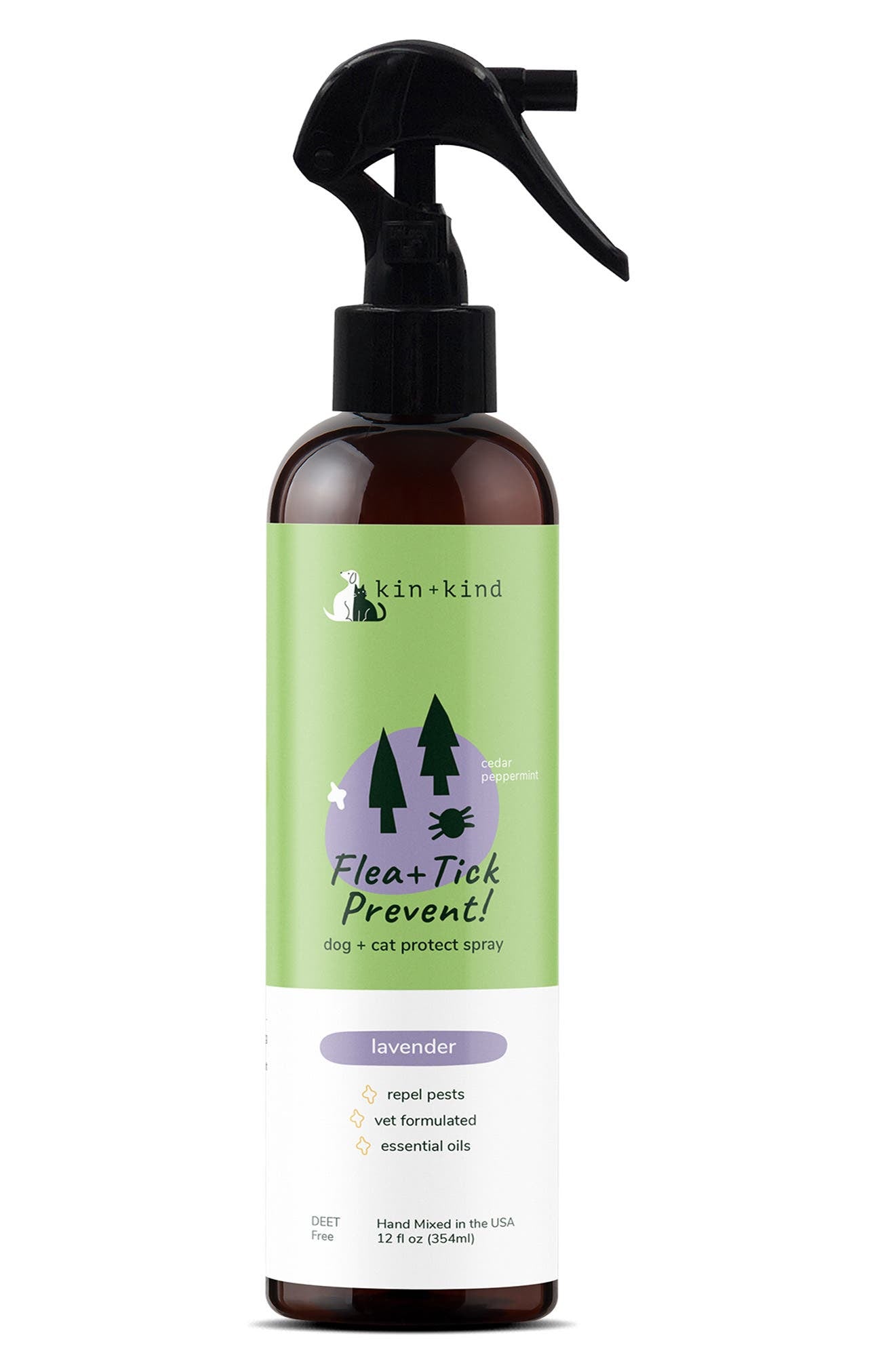 Kin & Kind Lavender Flea & Tick Prevent Pet Spray 12oz