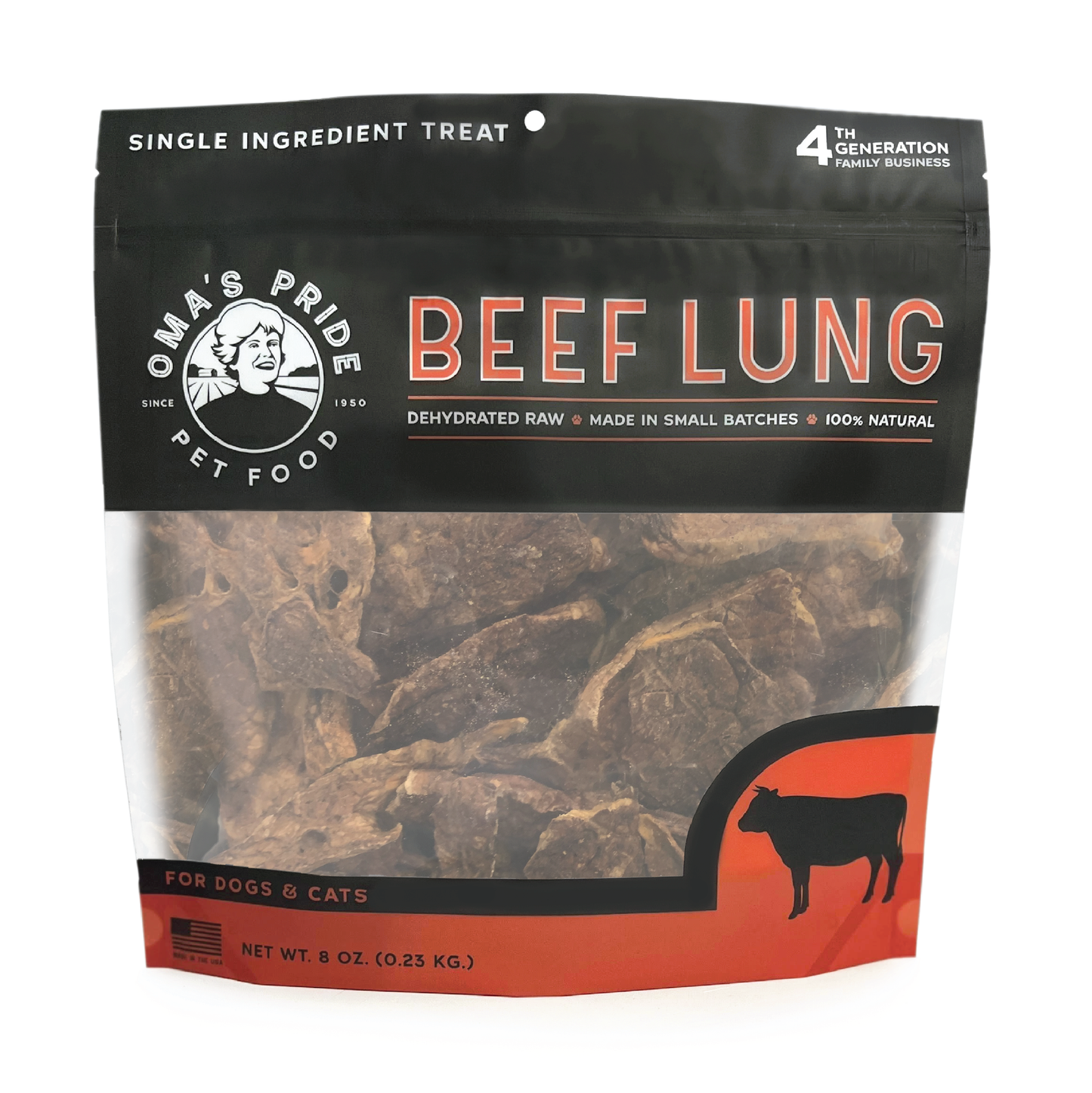 Oma's Pride Beef Lung Treats 8oz
