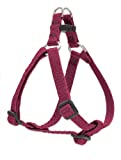 LupinePet 1/2-Inch Recycled Fiber Step-In Harness for Small Dogs with Girth Size 10 to 13-Inch, Berry