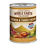 Whole Earth Farms Grain Free Chicken & Turkey Canned Dog Food, Case of 12 (12.7 oz.)
