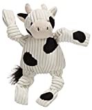 HuggleHounds Knottie Plush Dog Toy - Cow, Small