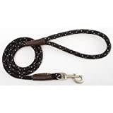 Mendota Night Viz Reflective Snap Lead .5in x 6ft BLACK