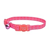 Safe Cat 3/8 Fashion Adjustable Breakaway Collar-Pink Dot"