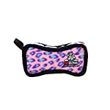 Tuffy Jr. Bone 2 Dog Squeaky Toy with Squeaker  Pink Leopard