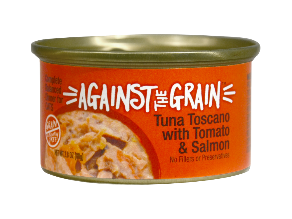 Against the Grain Tuna Toscano With Salmon & Tomato Dinner For Cats 24-2.8 oz cans