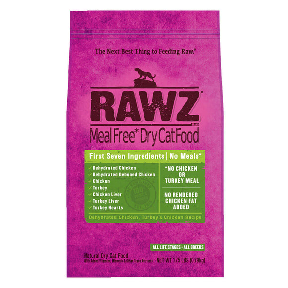 Rawz Meal Grain-Free Chicken & Turkey All Stages Dry Cat Food, 1.7 Lb