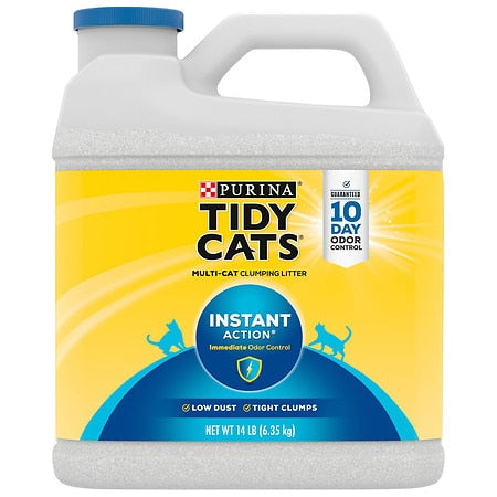 Purina Tidy Cats Clumping Cat Litter  Instant Action Multi Cat Litter  14 lb. Jug