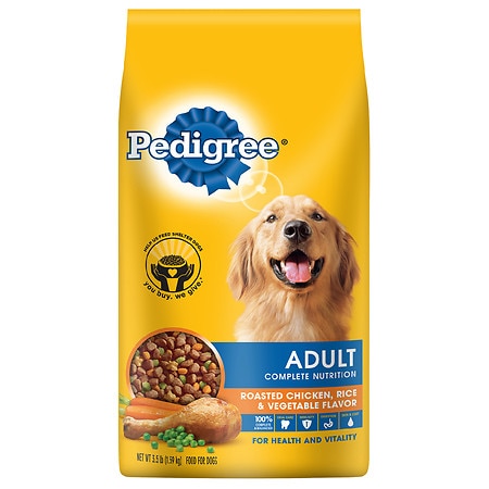 PEDIGREE Complete Nutrition Adult Dry Dog Food Roasted Chicken, Rice & Vegetable Flavor, 3.5 lb. Bag