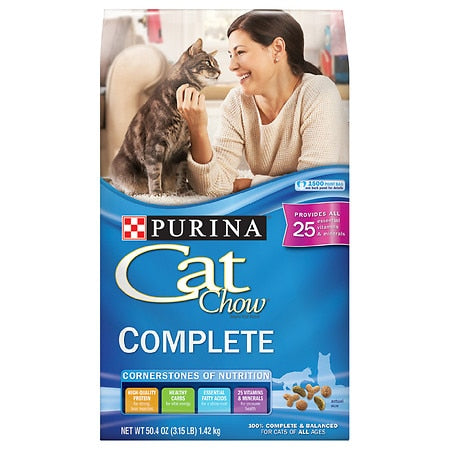 Purina Cat Chow High Protein Dry Cat Food  Complete  3.15 lb. Bag