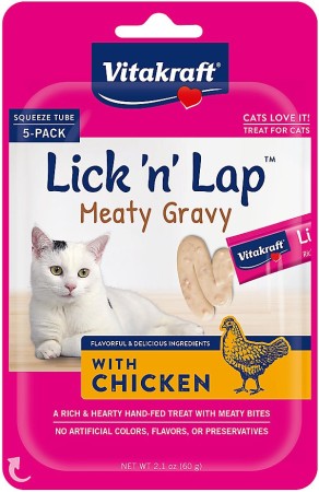 Vitakraft Lick n Lap Meaty Gravy with Chicken Cat Treat 2.8oz