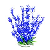 Aquatop® Bacopa-Like Aquarium Plant 20 Inch Blue White Color with Weighted Base