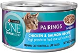 Purina ONE Natural, High Protein Wet Cat Food, True Instinct Chicken & Salmon Recipe in Sauce, 3 oz. Pull-Top Can