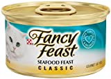 Fancy Feast Grain Free Pate Wet Cat Food, Classic Pate Seafood Feast, 3 oz. Can