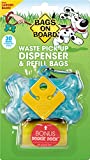 Bags on Board Dog Waste Bag Bone Dispenser with 30ct Refill Blue
