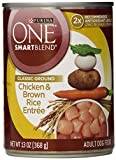Purina ONE SmartBlend Chicken & Brown Rice Flavor Pate Wet Dog Food for Adult  13 oz. Can