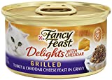 Fancy Feast Gravy Wet Cat Food  Delights Grilled Turkey & Cheddar Cheese Feast in Gravy  3 oz. Can