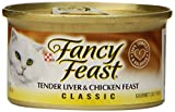 Fancy Feast Grain Free Pate Wet Cat Food  Tender Liver & Chicken Feast  3 oz. Can