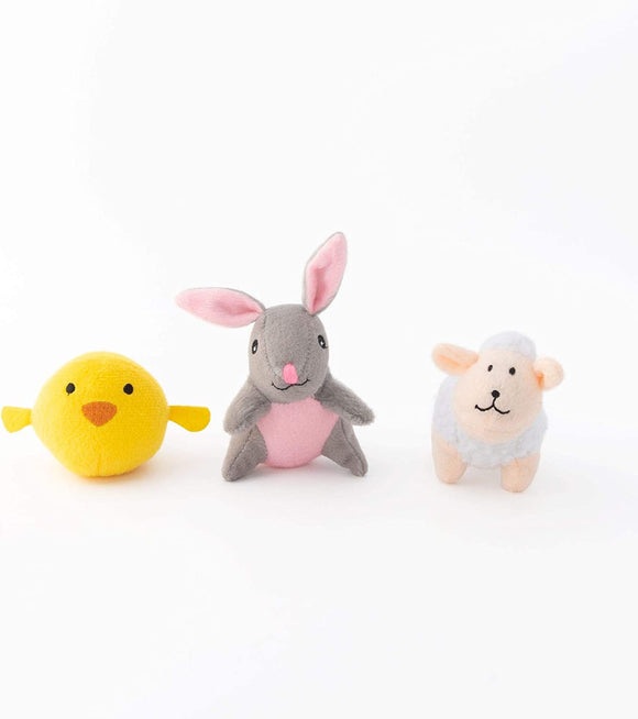 Zippypaws Easter Miniz Easter Friends 3-pack Plush Dog Toys