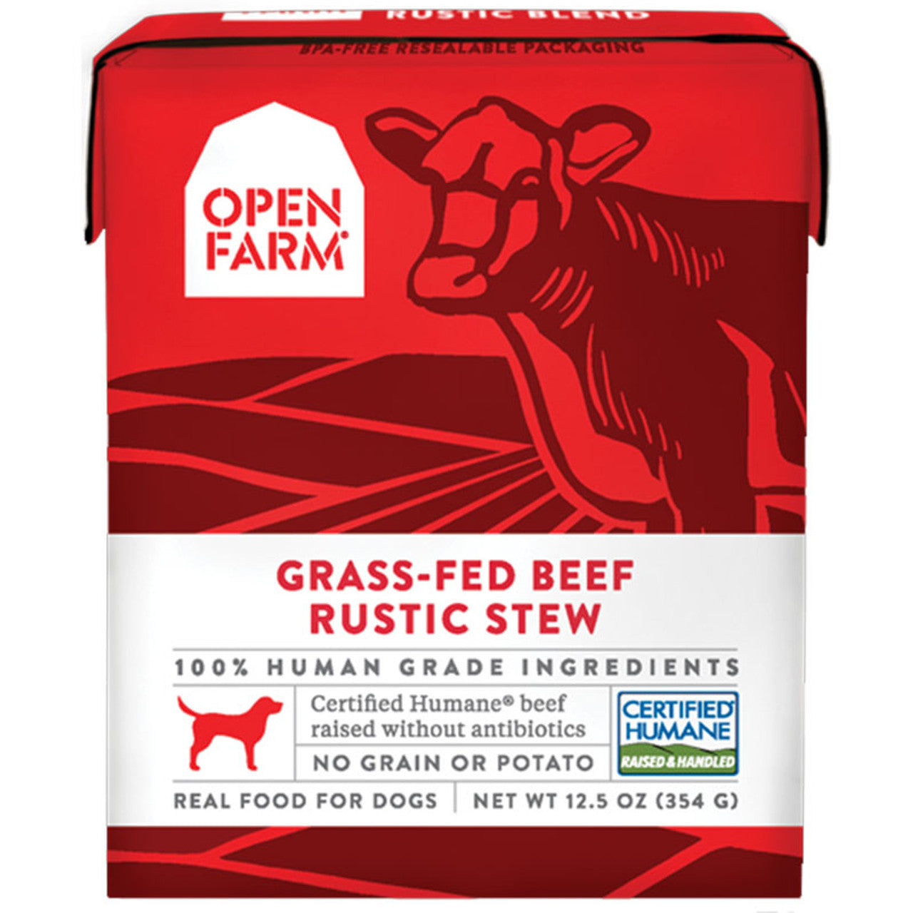 Open Farm Grass Fed Beef Rustic Stew Dog Food 12.5 Oz