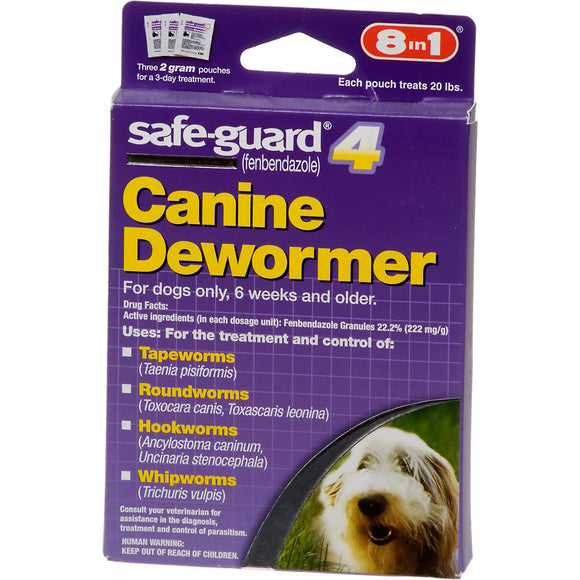 8 in 1 safe-guard 4 Canine Dewormer for Medium Dogs