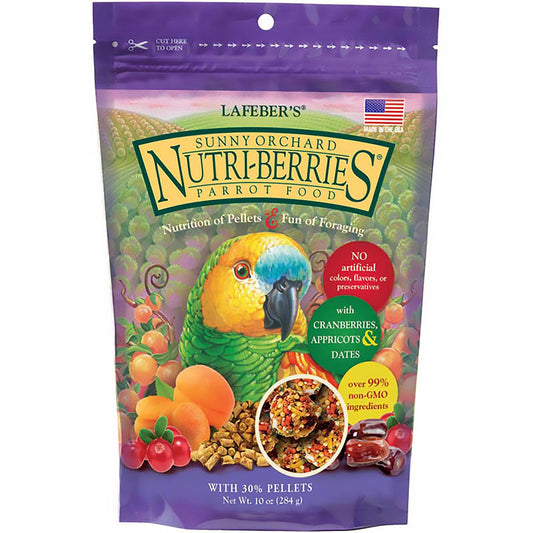 Lafeber Nutri-Berries Sunny Orchard Parrot Bird Food  10 Oz