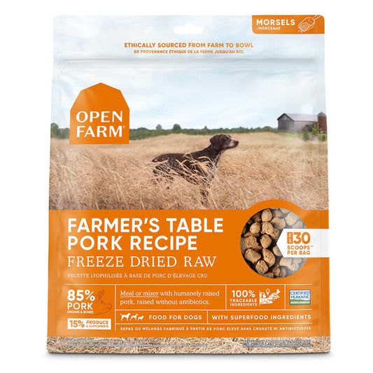 Open Farm Farmer s Table Pork Freeze Dried Dog Food  13.5 Oz