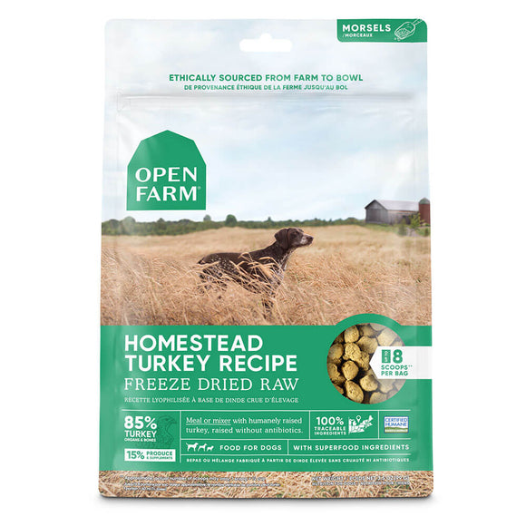 NDISC Open Farm Freeze Dried Raw Turkey Dog Food 3.5oz