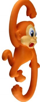 Petsport Naturflex Monkey, Natural Rubber Latex, Squeaker Inside, Dog Toy, 6 inch