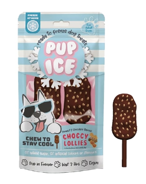 Pup Ice Choccy Lollies Chocolate & Peanut Butter Flavor