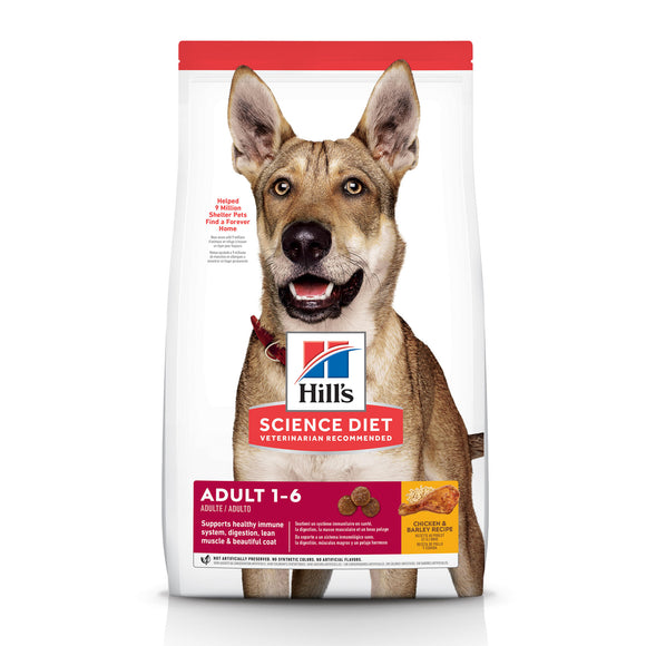 Hill's Science Diet Adult Chicken & Barley Recipe Dry Dog Food, 5 lb bag