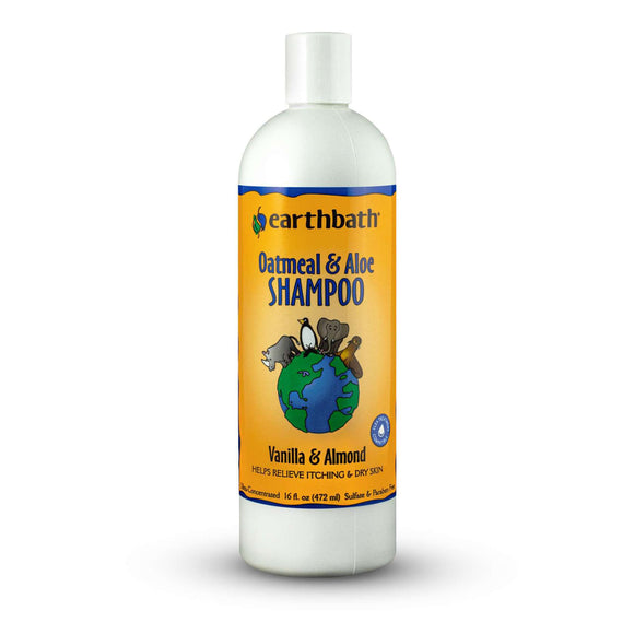 Earthbath oatmeal and aloe shampoo vanilla and almond, 16-oz bottle