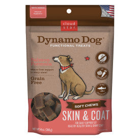 Cloud Star Dynamo Dog Skin & Coat Soft Chews Grain Free Dog Treats, Salmon, 14 oz. Pouch